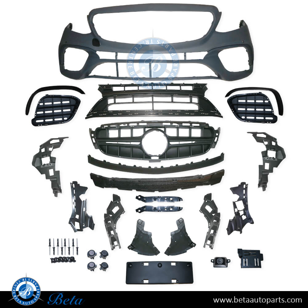Front Bumper AMG E63 Look with Radiator Grille for Mercedes E-Class 2017-2020 models, Part Number 2138858600 Front Bumper AMG E63 Look with Radiator Grille for Mercedes E-Class 2017-2020 models, Part Number 2138858600